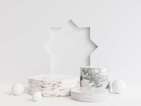 a place for Islamic products with a minimalist and elegant designの写真素材
