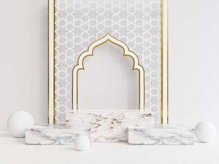 a place for Islamic products with a minimalist and elegant designの写真素材