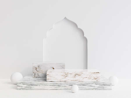 a place for Islamic products with a minimalist and elegant designの写真素材