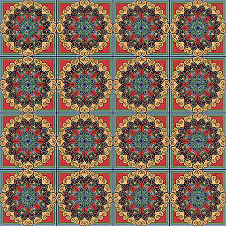 Colorful geometric pattern seamless. Arabesque style