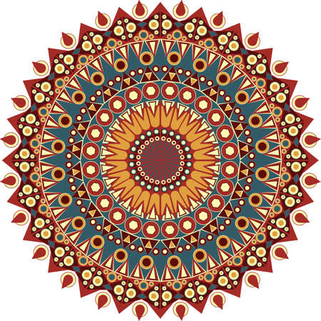Colorful round ethnic pattern. Element for designのイラスト素材
