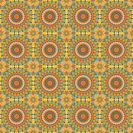 Vector seamless pattern. Colorful ethnic ornament. Arabesque style