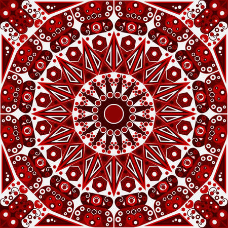 Colorful ethnic patterned background. Arabesque vector ornamentのイラスト素材