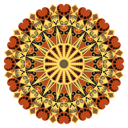 Colorful round ethnic pattern. Element for designのイラスト素材
