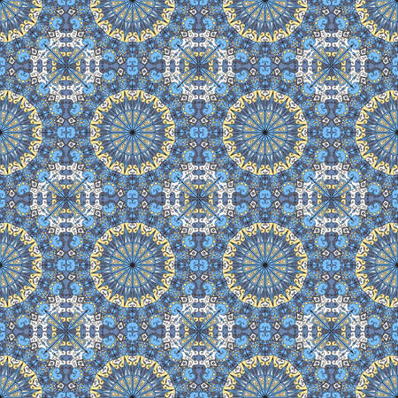 Vector seamless pattern. Colorful ethnic ornament. Arabesque style
