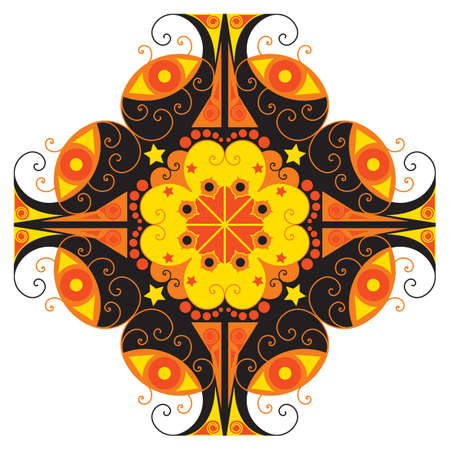 Colorful ethnic pattern. Vector element for designのイラスト素材