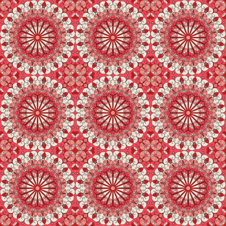Vector seamless pattern. Colorful ethnic ornament. Arabesque style