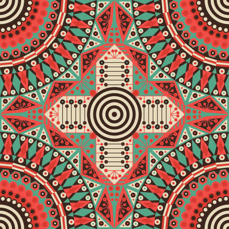 Colorful ethnic patterned background. Arabesque ornament