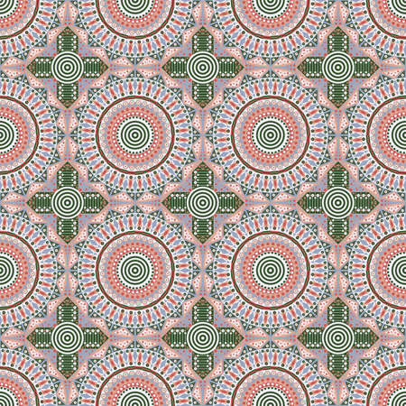 Vector seamless pattern. Colorful ethnic ornament. Arabesque style