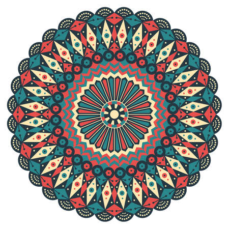 Colorful round ethnic pattern. Element for designのイラスト素材