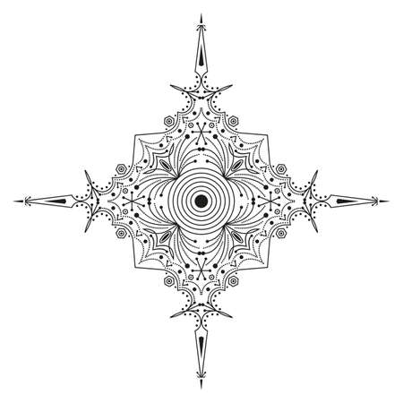 Black-white ethnic pattern. Element for designのイラスト素材