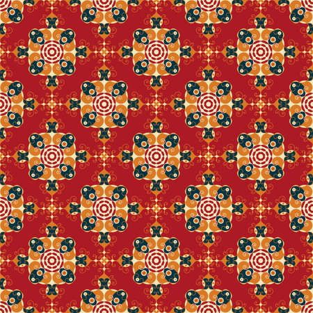 Vector seamless pattern. Colorful ethnic ornament. Arabesque style