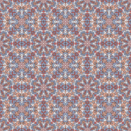 Vector seamless pattern. Colorful ethnic ornament. Arabesque styleのイラスト素材