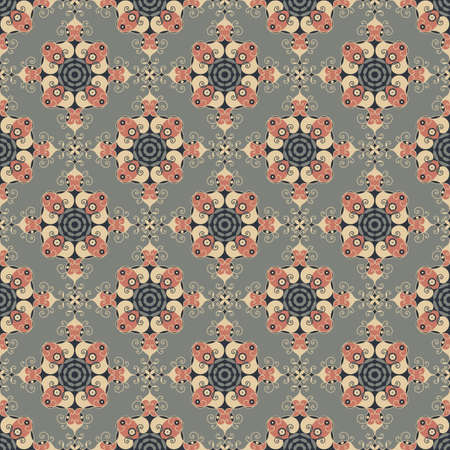 Vector seamless pattern. Colorful ethnic ornament. Arabesque style