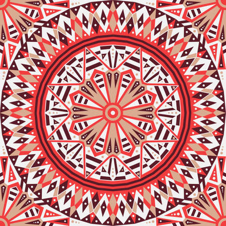 Colorful ethnic patterned background. Arabesque vector ornamentのイラスト素材