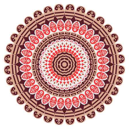 Colorful round ethnic pattern. Element for designのイラスト素材