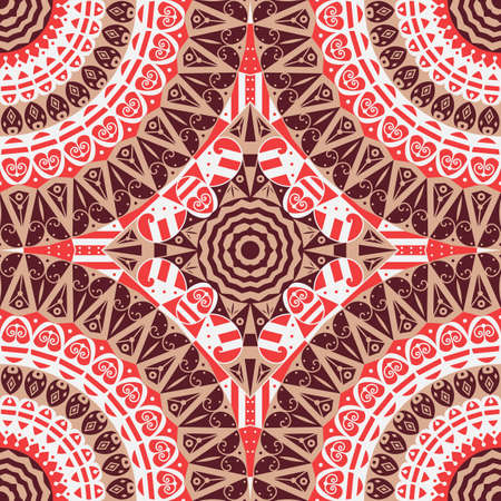 Colorful ethnic patterned background. Arabesque vector ornament