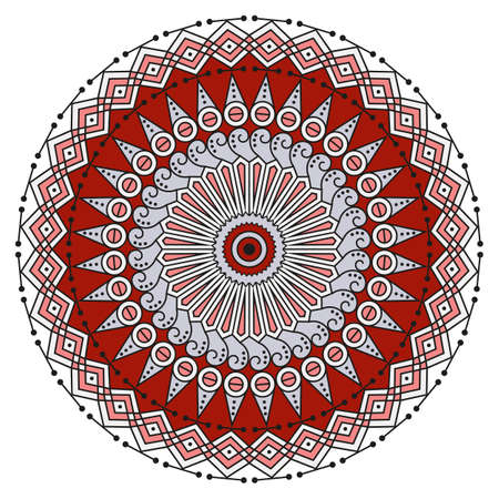 Colorful round ethnic pattern. Element for designのイラスト素材