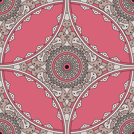Colorful ethnic patterned background. Arabesque vector ornament