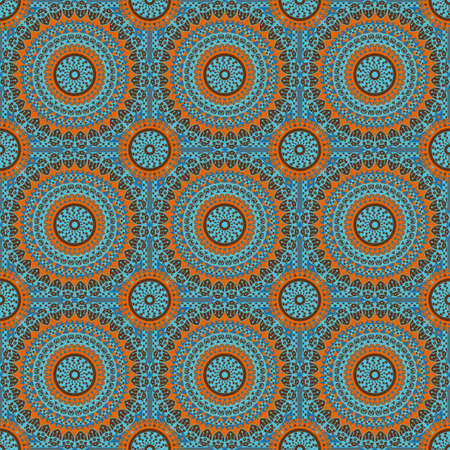 Vector seamless pattern. Colorful ethnic ornament. Arabesque styleのイラスト素材