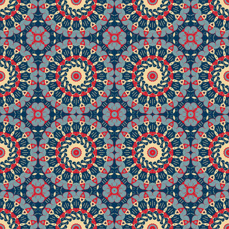 Vector seamless pattern. Colorful ethnic ornament. Arabesque styleのイラスト素材
