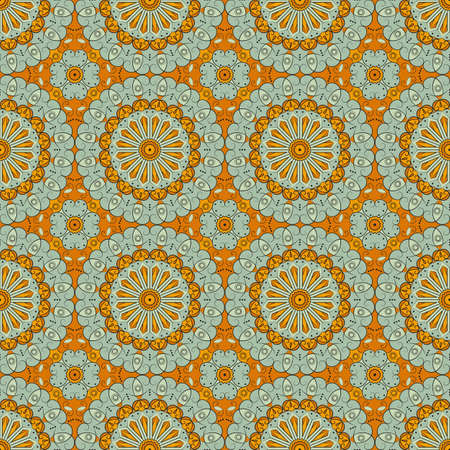 Vector seamless pattern. Colorful ethnic ornament. Arabesque styleのイラスト素材