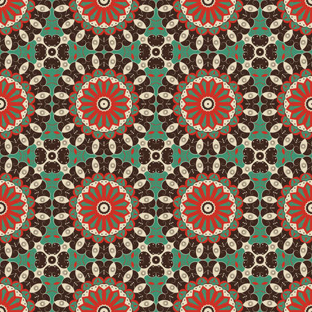 Vector seamless pattern. Colorful ethnic ornament. Arabesque styleのイラスト素材