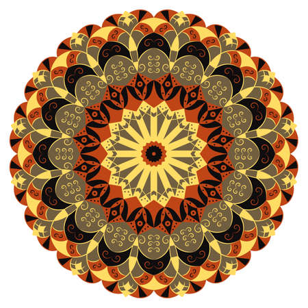 Colorful round ethnic pattern. Element for designのイラスト素材