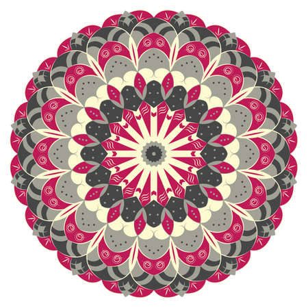 Colorful round ethnic pattern. Element for designのイラスト素材