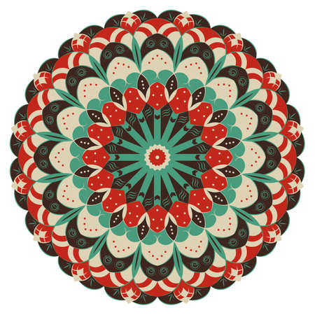 Colorful round ethnic pattern. Element for designのイラスト素材