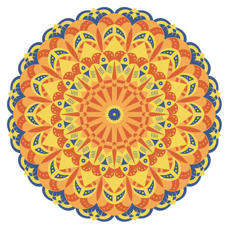 Colorful round ethnic pattern. Element for designのイラスト素材