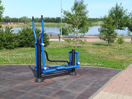 Outdoor iron exercise machines for outdoor sports.の写真素材