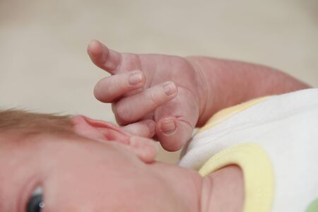 Photo of the Beautiful Baby's hands, sleeping alone