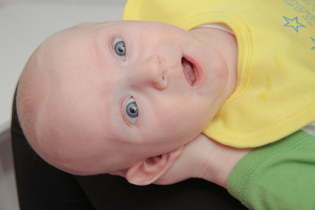 Photo of the Beautiful baby boy, four months oldの写真素材