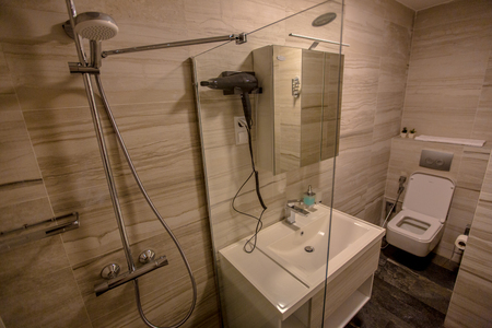 Interiorof the  beautiful Luxury villa, bathroomの写真素材