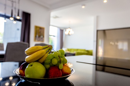 Beautiful Luxurious villa interior, living roomの写真素材