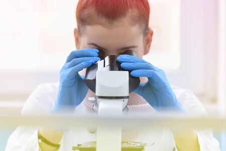 Concept Coronavirus.  scientist or doctor research for Corona virus treatment drug And research in...