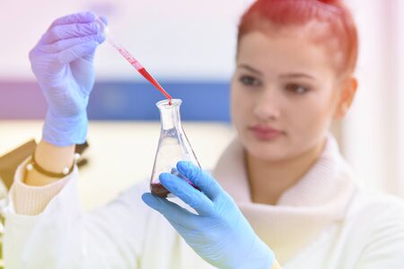 Concept Coronavirus.  scientist or doctor research for Corona virus treatment drug And research in...