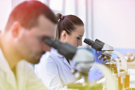 Concept Coronavirus.  scientist or doctor research for Corona virus treatment drug And research in...