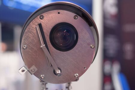 Security CCTV camera or surveillance system in office building, Intelligent cameras can record video...