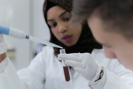 Concept Coronavirus.  scientist or doctor research for Corona virus treatment drug And research in...
