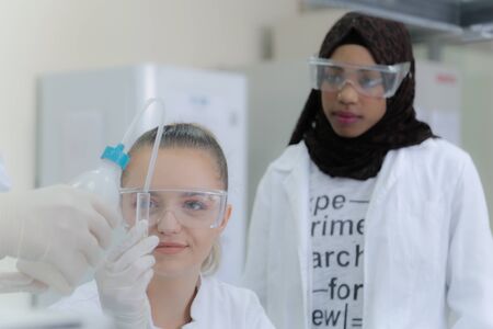 Concept Coronavirus.  scientist or doctor research for Corona virus treatment drug And research in...