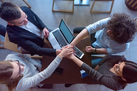 Startup Diversity Teamwork Brainstorming Meeting Concept.Business Team Coworkers Sharing World...
