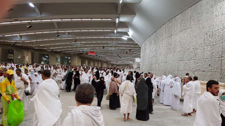 MECCA, SAUDI ARABIA,  August 2019 - Muslim pilgrims from all over the world gathered to perform...