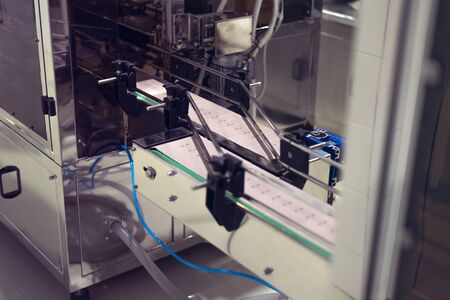 Drinking water of factory or plant production, industrial interior, water treatment plant, water purification and delivery business, combating the lack of clean water among the populationの写真素材