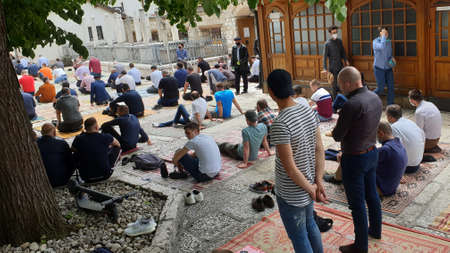 Friday Ramadan pray/Sarajevo, Bosnia and Herzegovina, May 15, 2020. Muslims are taking the weekly...