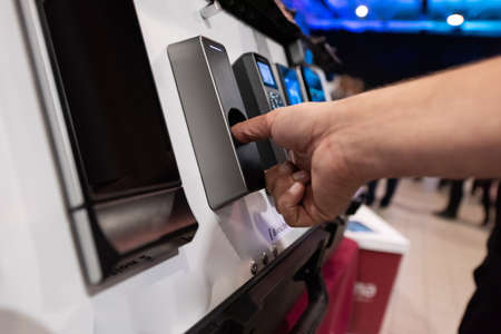 Finger print scan for enter security system