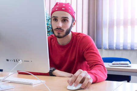 Students in university campus concept