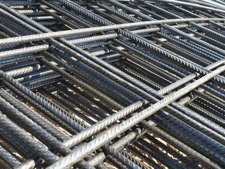 Iron reinforcement. Steel Rebars for reinforced concrete construction site