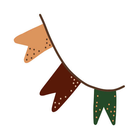 Flags. Vector hand draw cartoon illustration.のイラスト素材